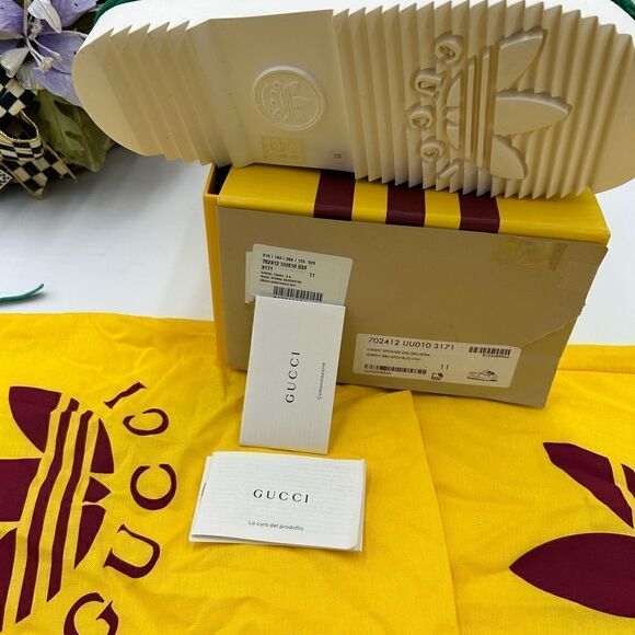 Men’s Gucci X Adidas, limited edition, pool slides, GG monogram size 11 Italy - Picture 8 of 10